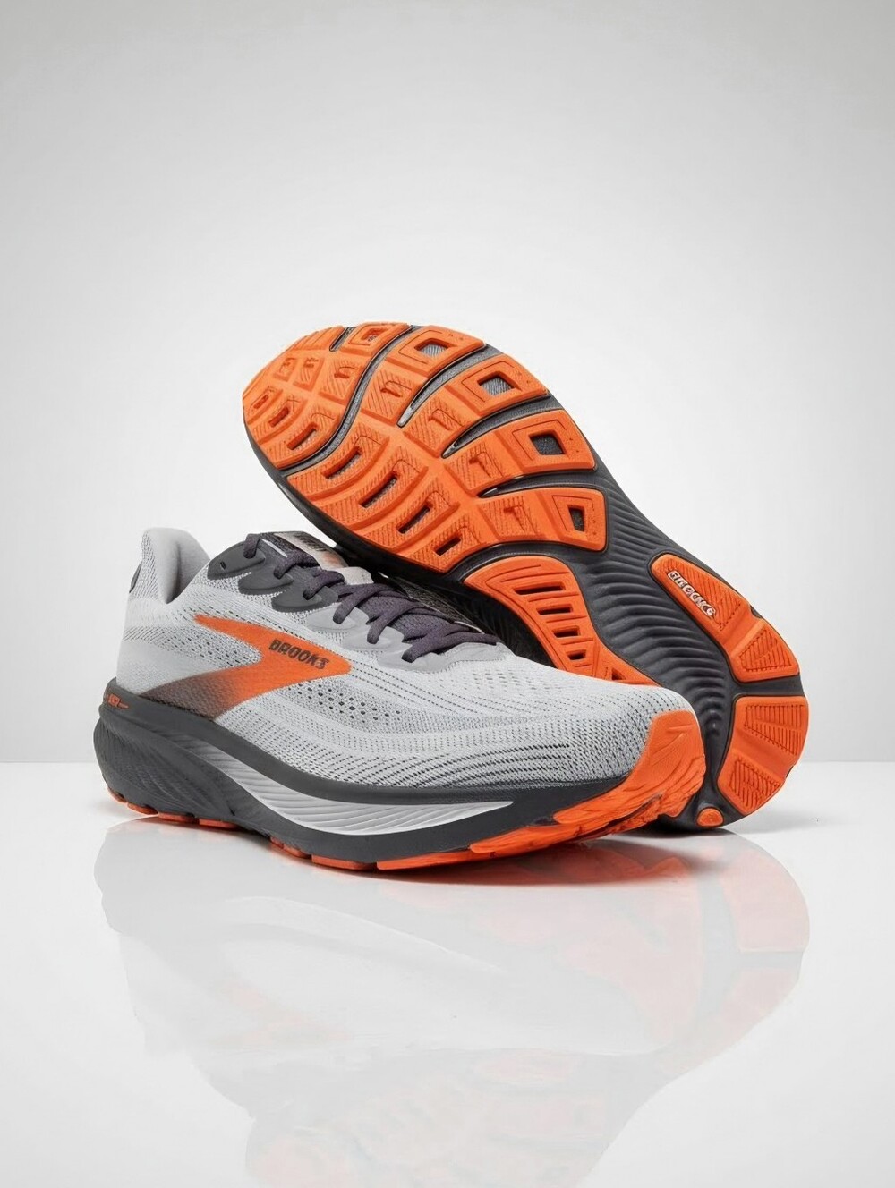 Brooks Ghost 17 Men's Running Shoes Size 12 Wide 2E Oyster Mushroom Orange